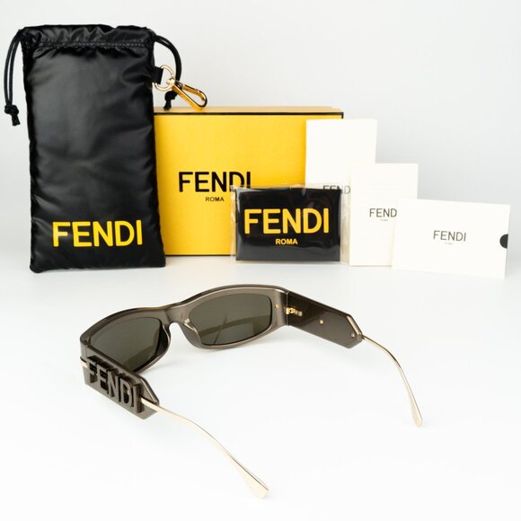 Fendi Women Sunglasses Opaline Pink Brown Oval FE40120I SHADOW 45E BRAND NEW - Picture 8 of 9